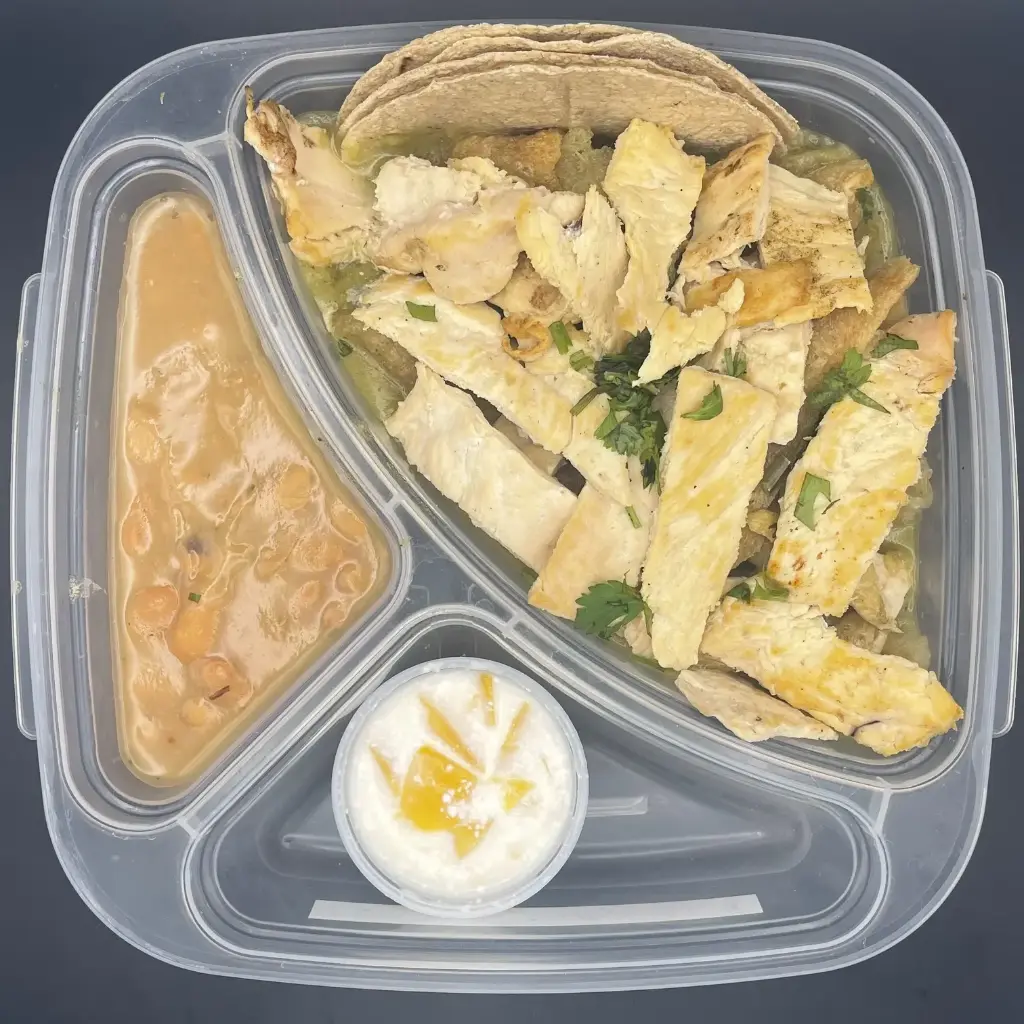 High Protein | Jueves | Comida | Pechuga con chicharrón guisado
