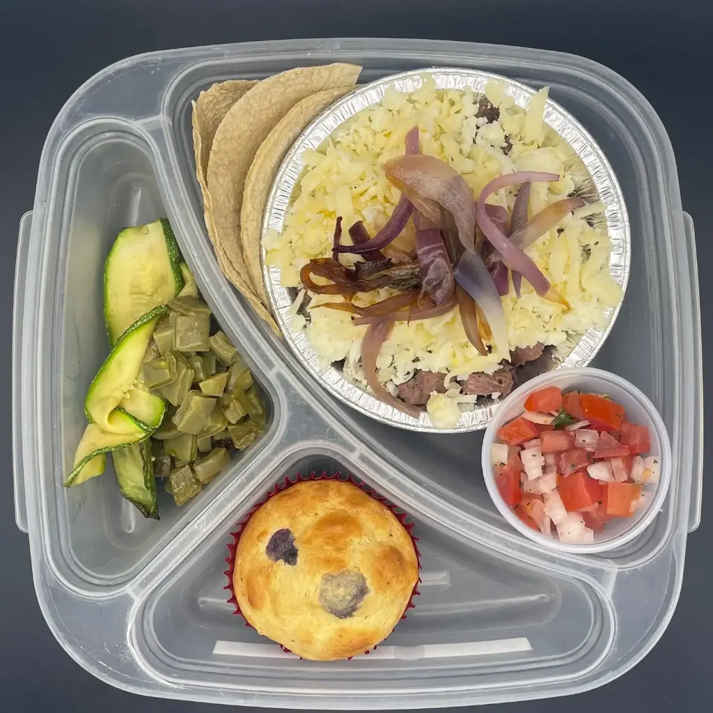 High Protein | Lunes | Desayuno | Queso fundido c/arrachera HP