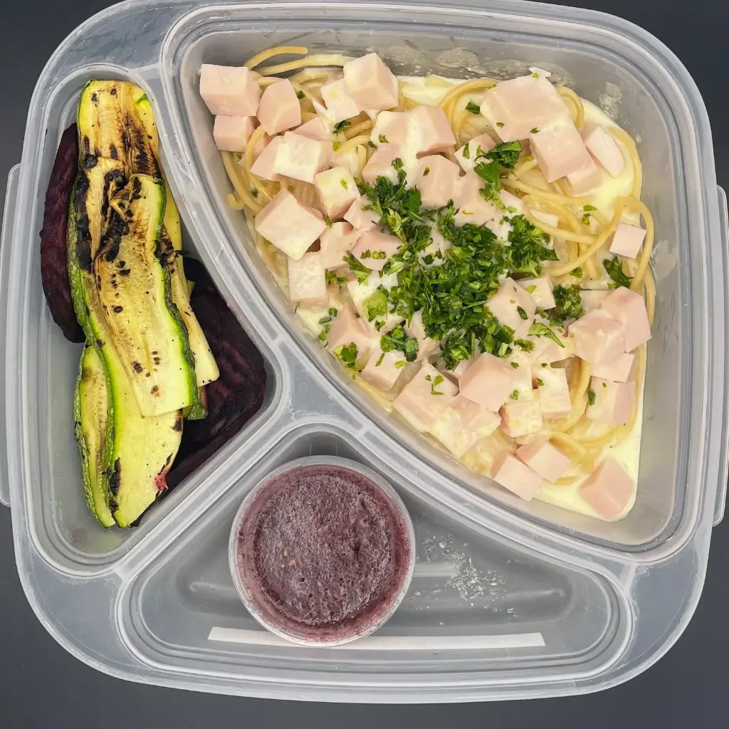 High Protein | Martes | Desayuno | Spaguetti a los 3 quesos HP