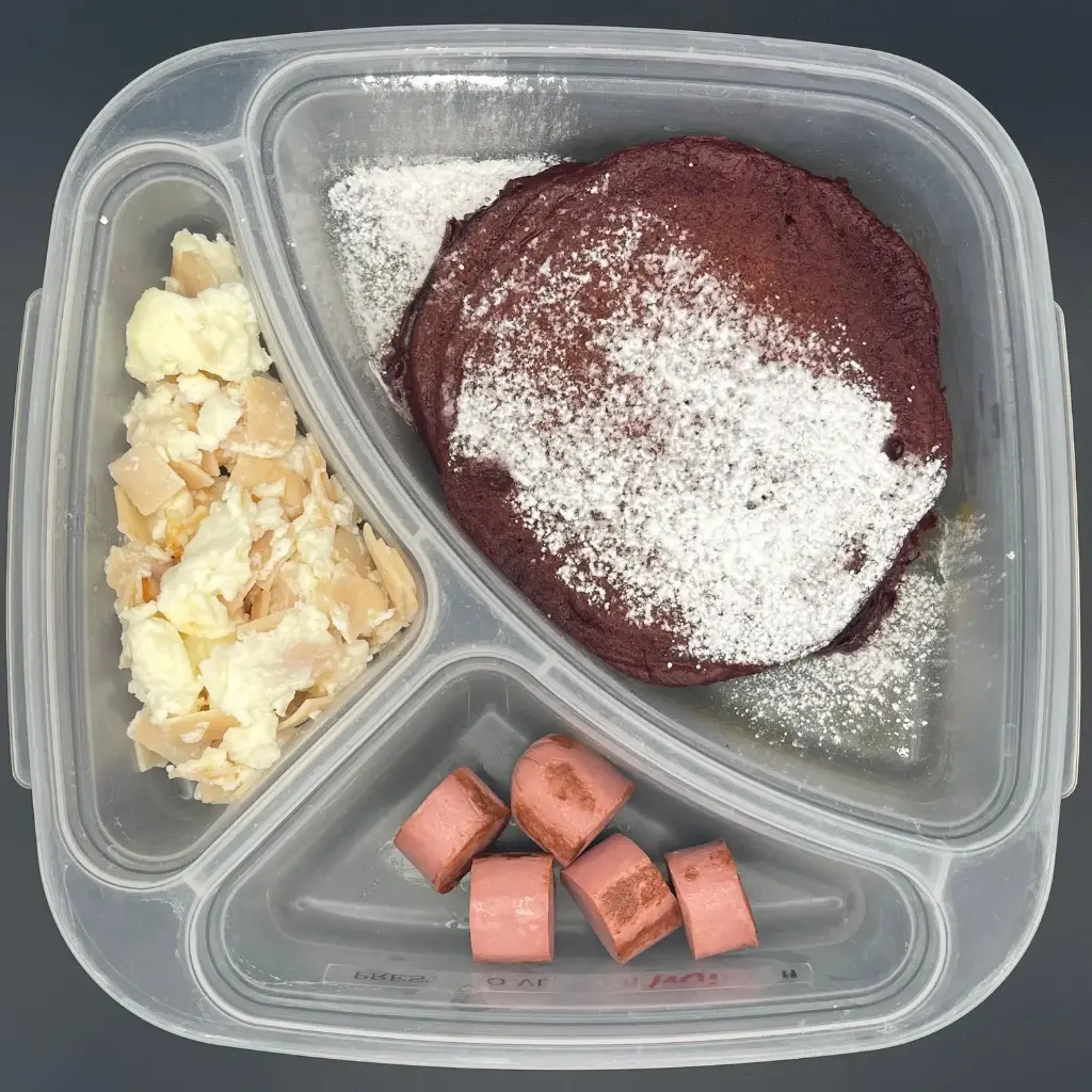 High Protein | Viernes | Desayuno | Hot cakes red velvet HP