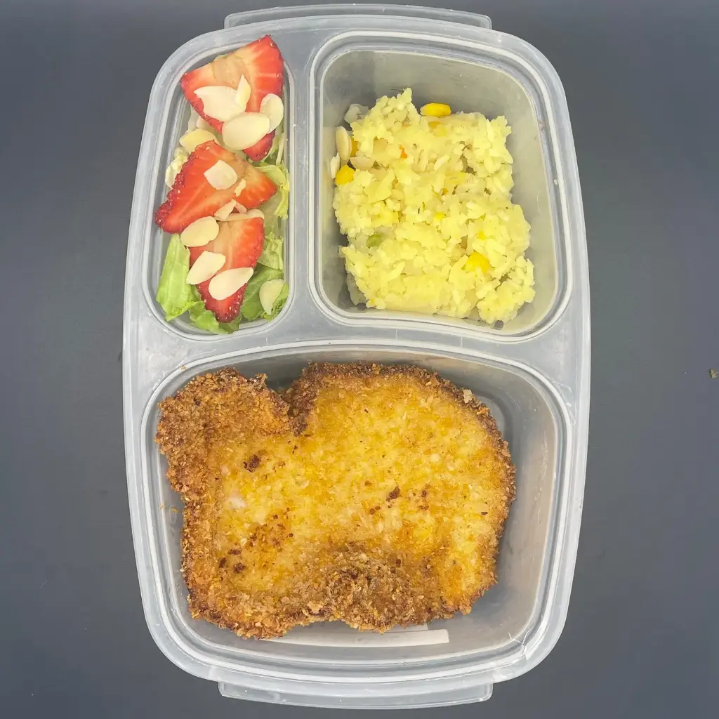 Kids | Miércoles | Cena | Milanesa de cerdo