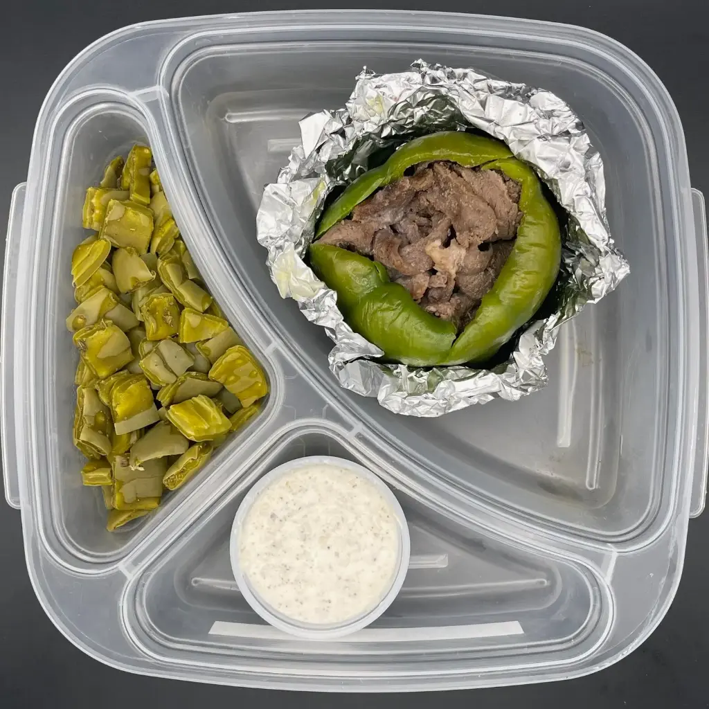 Low carb | Jueves | Comida | Pimiento relleno con carne