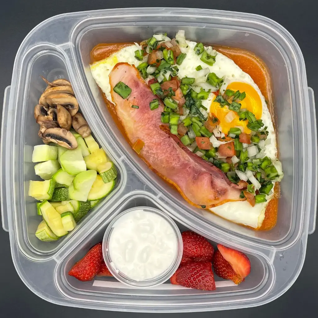 Low Carb | Viernes | Desayuno | Huevos ahogados c/tocino