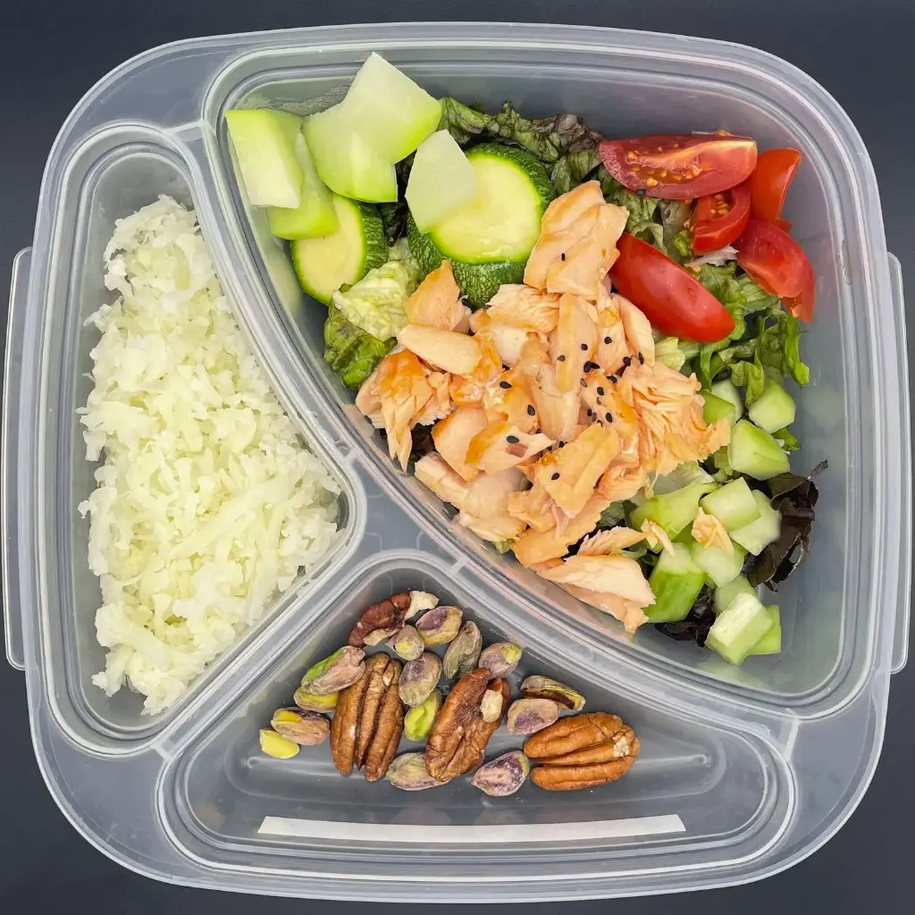 Low Carb | Miércoles | Cena | Ensalada de salmón LC