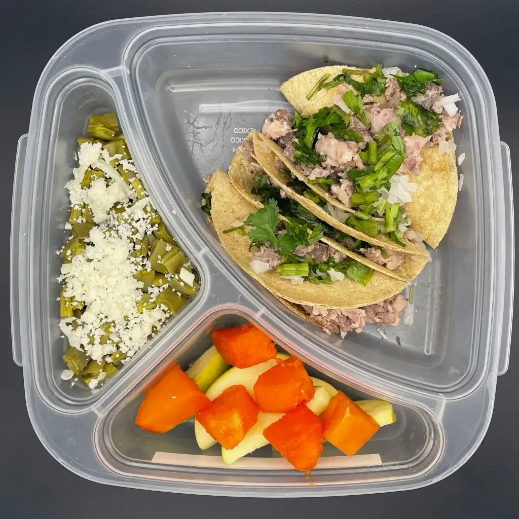 Saludable | Miércoles | Desayuno | Tacos de suadero