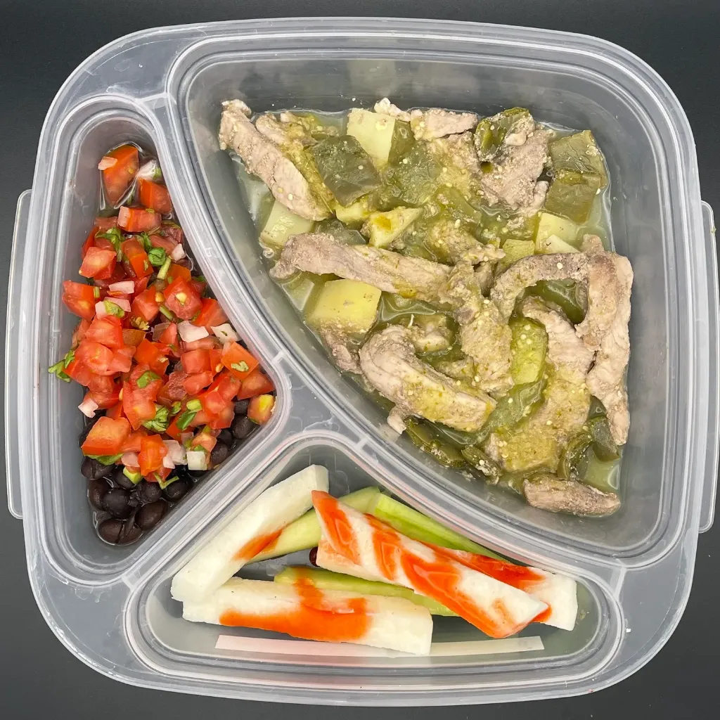 Saludable | Lunes | Cena | Cerdo c/nopales y papas