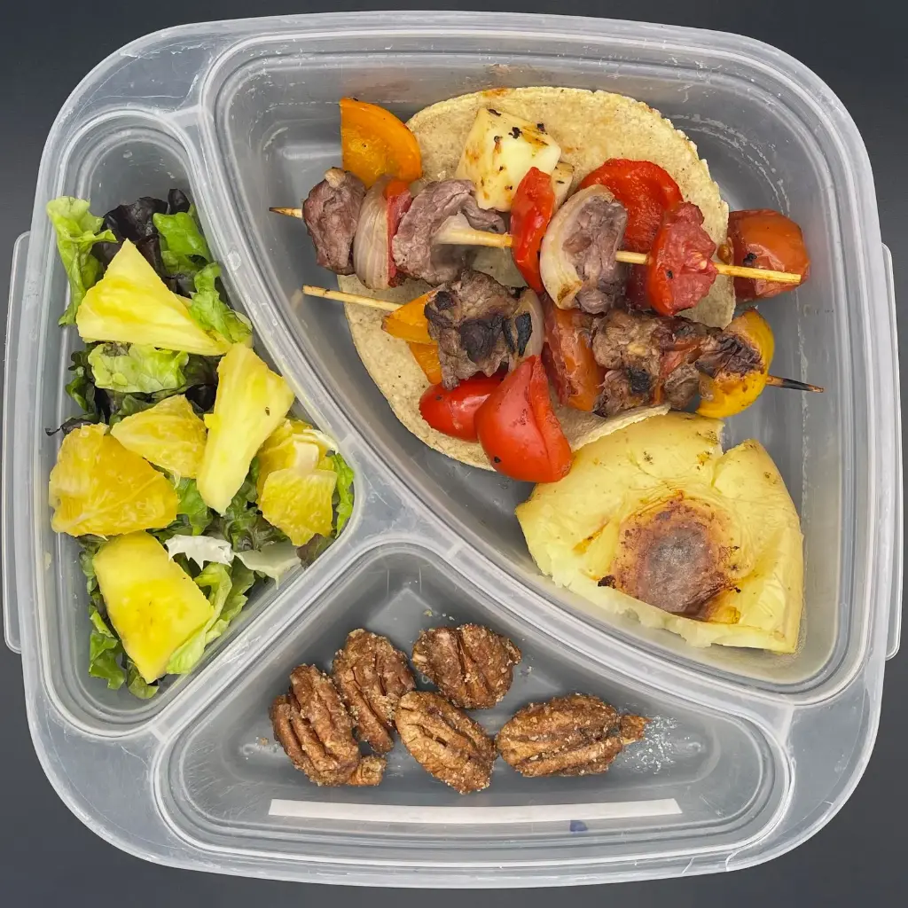 Saludable | Miércoles | Comida | Brochetas de bistec