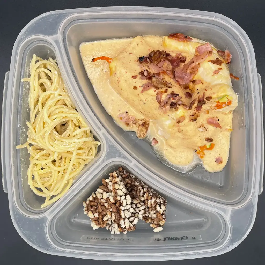 Saludable | Miércoles | Comida | Rollos de pechuga y tocino