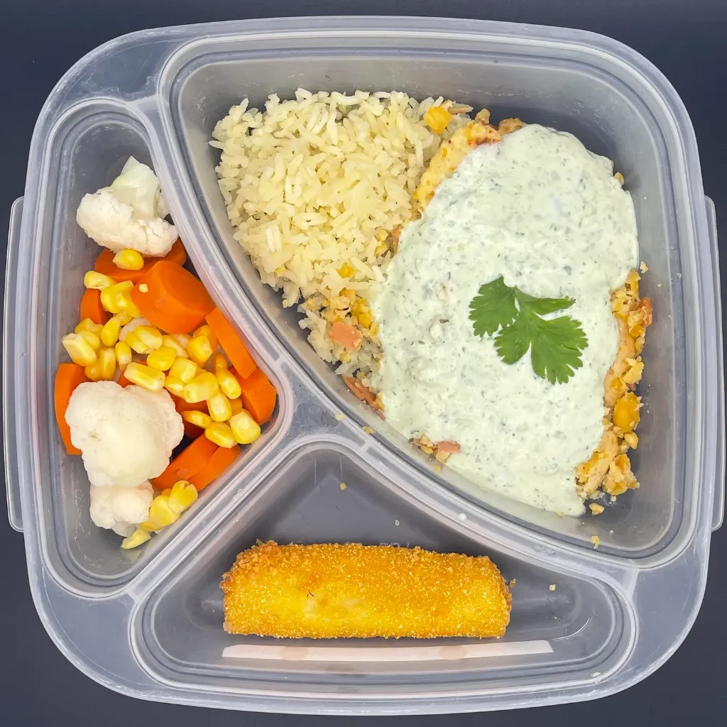 Veggie | Miércoles | Comida | Proteína vegana c/s. cilantro