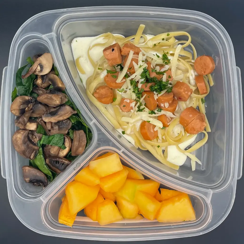 Veggie | Viernes | Comida | Fettuccine Alfredo veggie